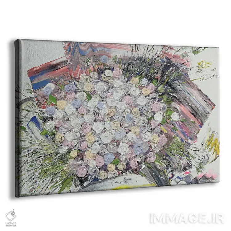 تابلو مدرن سری رز ۳-۰۳۳ اثر جونگ-هیون پارک - نمای پرسپکتیو محصول