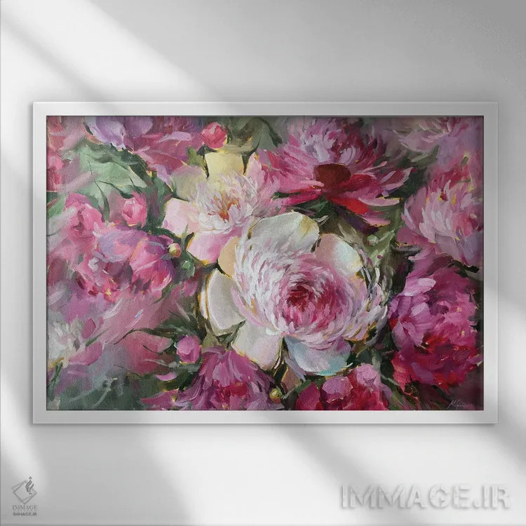 تابلو دکوراتیو صدتومانی ها II اثر مارینا هریهورنکو - نمای قابدار سفید