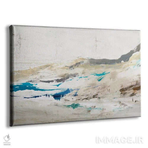 تابلو مینیمال صخره آبی یک اثر ایان سی - نمای پرسپکتیو محصول