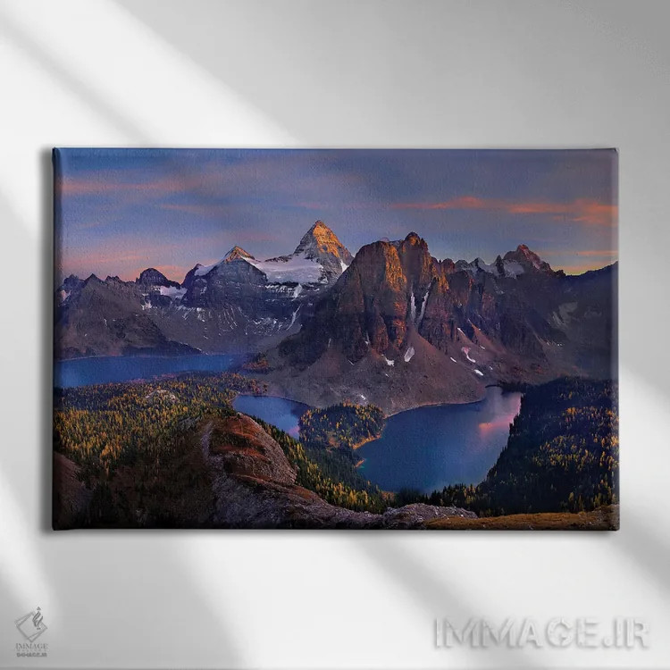 تابلو دکوراتیو کوه آسه نبوین اثر هوا ژو - نمای روبهرو روی دیوار