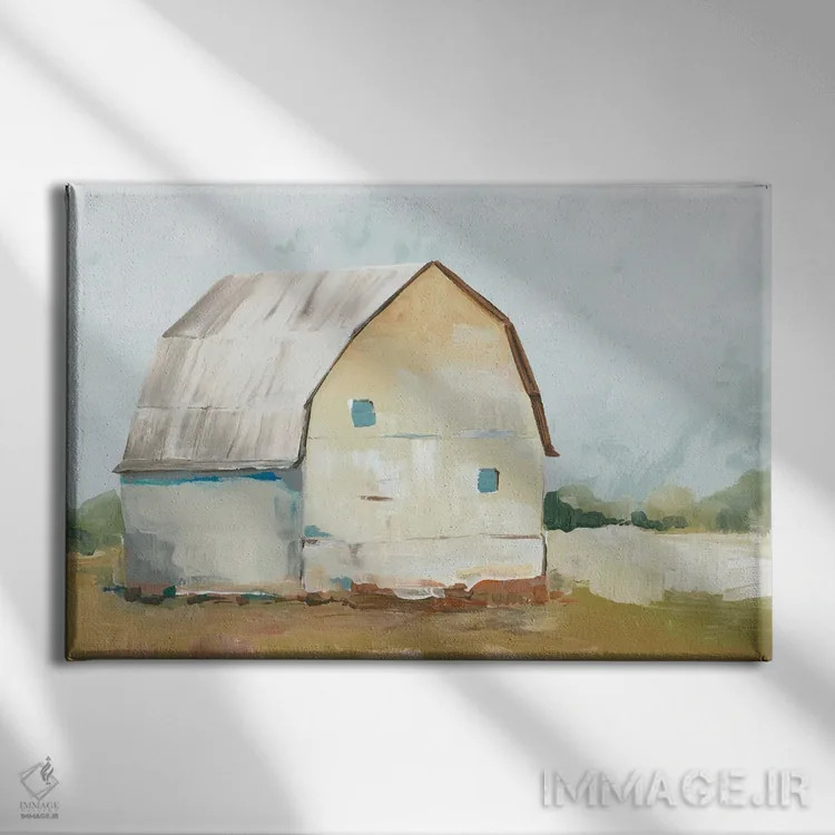 تابلو دکوراتیو انبار زرد دو اثر ایان سی - نمای روبهرو روی دیوار