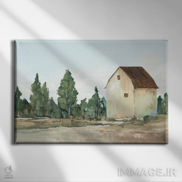 تابلو دکوراتیو انبار زرد سه اثر ایان سی - نمای روبهرو روی دیوار