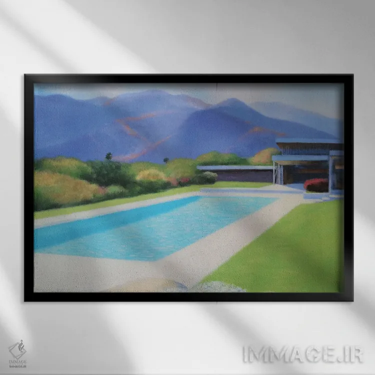 تابلو مدرن نور بعدازظهر اثر ایوا باکلانه - نمای قابدار مشکی