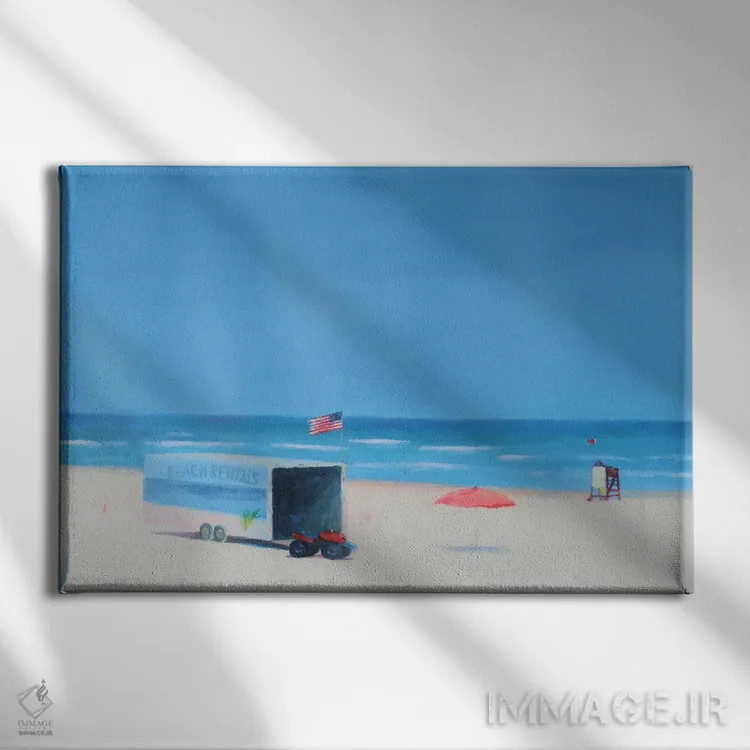 تابلو مدرن اجاره های ساحلی اثر ایوا باکلانه - نمای روبهرو روی دیوار