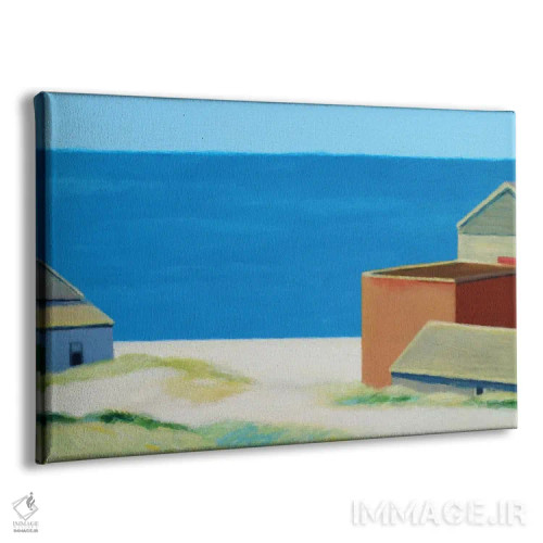 تابلو دکوراتیو خانه های کنار اقیانوس اثر ایوا باکلانه - نمای پرسپکتیو محصول