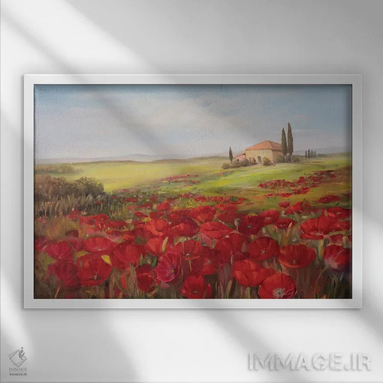 تابلو دکوراتیو خاطرات توسکانی دو اثر ساندرا یافراته - نمای قابدار سفید