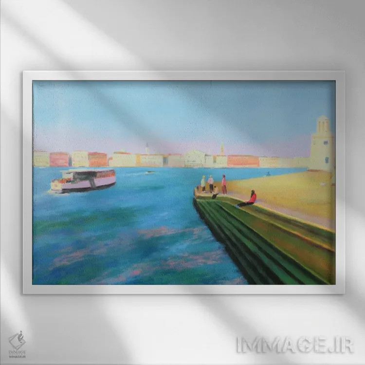 تابلو مدرن ونیز اثر ایوا باکلانه - نمای قابدار سفید