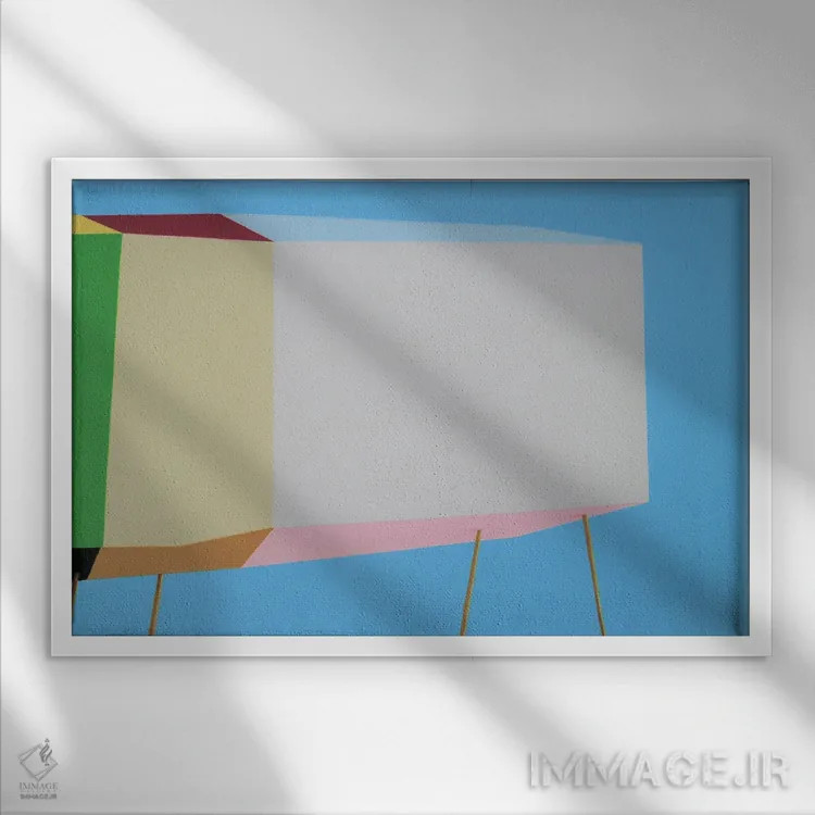 تابلو مدرن خانه موج سوار اقیانوس آرام اثر ایوا باکلانه - نمای قابدار سفید