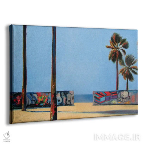تابلو مدرن دیواری با گرافیتی و اقیانوس اثر ایوا باکلانه - نمای پرسپکتیو محصول