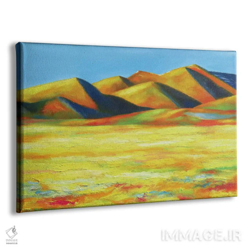 تابلو دکوراتیو دامنه های کوه دوردست اثر ایوا باکلانه - نمای پرسپکتیو محصول