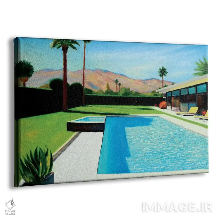 تابلو مدرن دوشنبه پالم اسپرینگز اثر ایوا باکلانه - نمای پرسپکتیو محصول