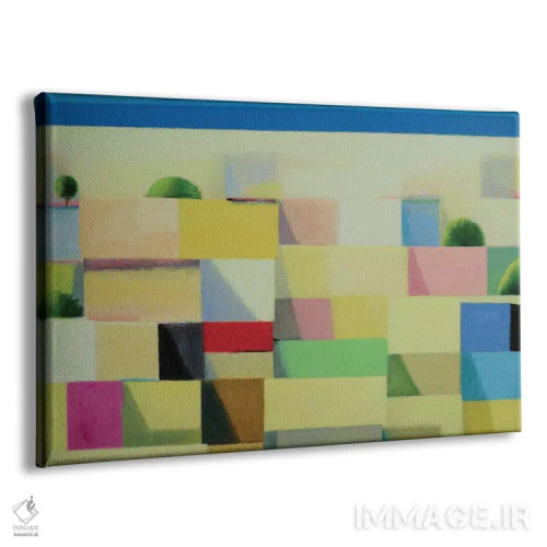 تابلو انتزاعی ساحل آفتابی اثر ایوا باکلانه - نمای پرسپکتیو محصول