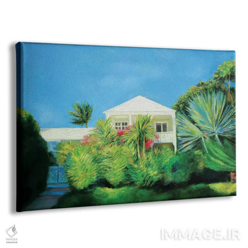 تابلو دکوراتیو ویلای سفید اثر ایوا باکلانه - نمای پرسپکتیو محصول