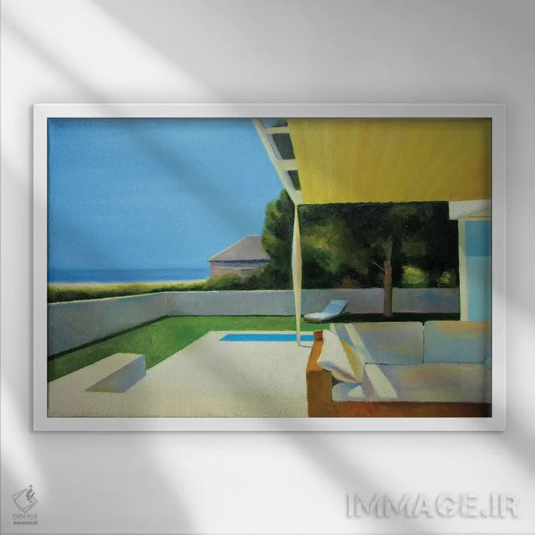 تابلو مدرن یکشنبه اثر ایوا باکلانه - نمای قابدار سفید