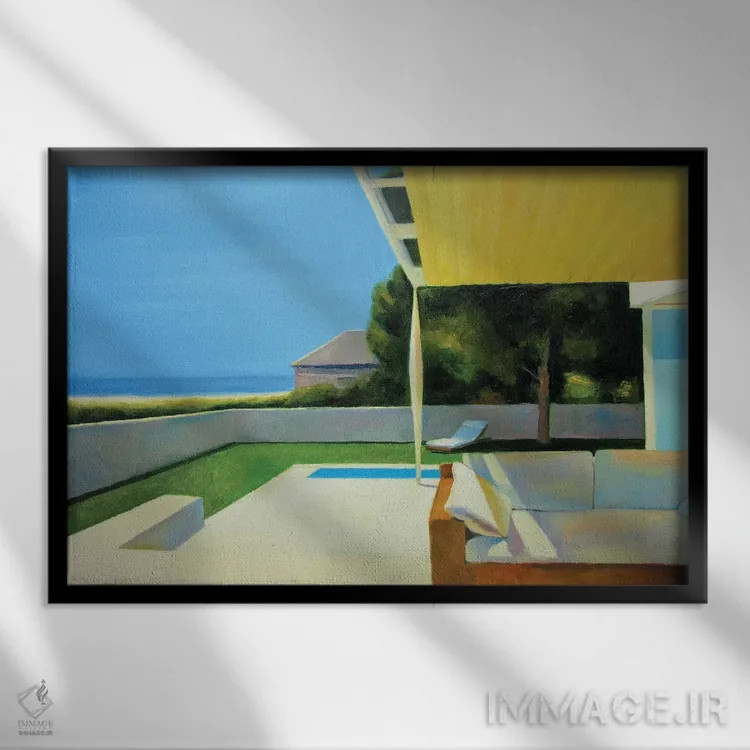 تابلو مدرن یکشنبه اثر ایوا باکلانه - نمای قابدار مشکی