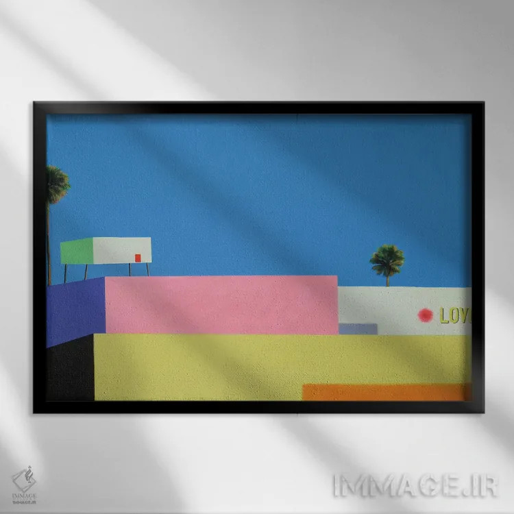 تابلو مدرن عشق کالی اثر ایوا باکلانه - نمای قابدار مشکی