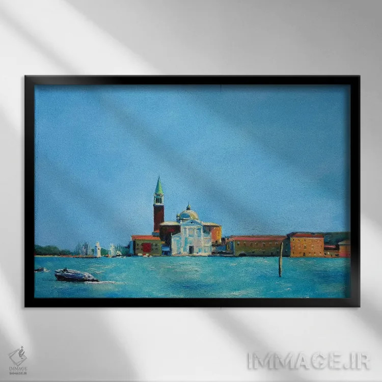 تابلو دکوراتیو ونیز اثر ایوا باکلانه - نمای قابدار مشکی