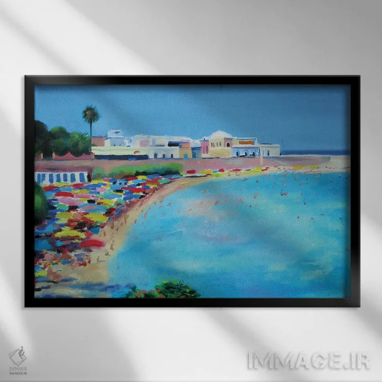 تابلو مدرن Italy,سانتا ماریا ال باگنو اثر ایوا باکلانه - نمای قابدار مشکی