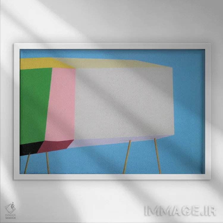 تابلو دکوراتیو خانه موج سواران لاخویلا اثر ایوا باکلانه - نمای قابدار سفید