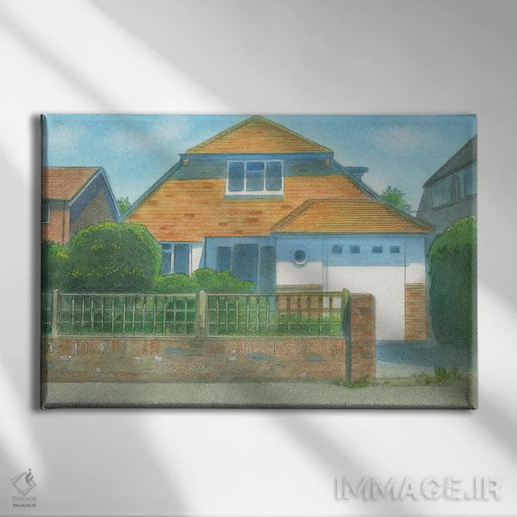 تابلو دکوراتیو خانه ییلاقی چاله اثر ایان بک - نمای روبهرو روی دیوار