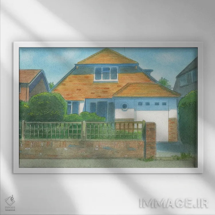 تابلو دکوراتیو خانه ییلاقی چاله اثر ایان بک - نمای قابدار سفید