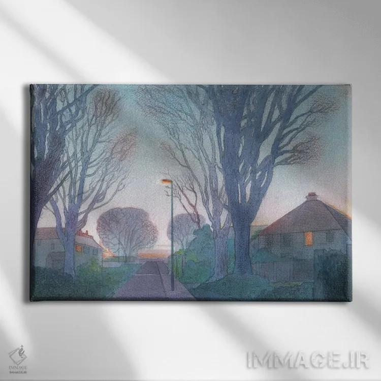 تابلو دکوراتیو عصر زمستانی آیلزورث اثر ایان بک - نمای روبهرو روی دیوار