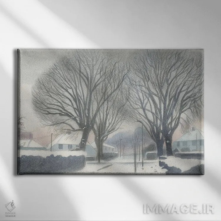 تابلو دکوراتیو برف در آیلزوورث اثر ایان بک - نمای روبهرو روی دیوار