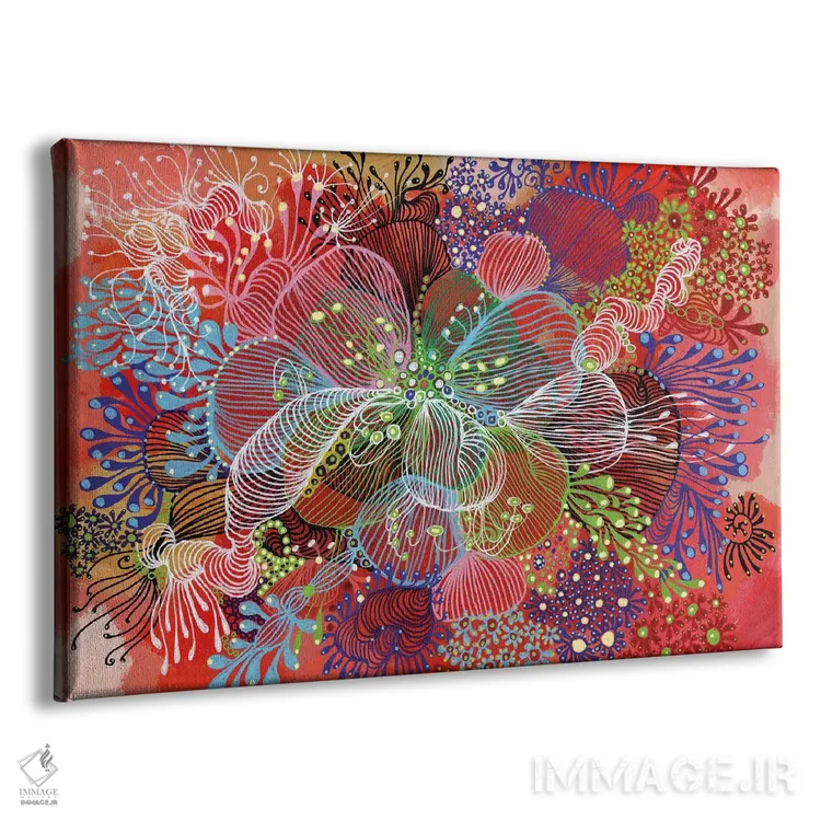 تابلو انتزاعی گل اثر نوئمی ایبارز - نمای پرسپکتیو محصول