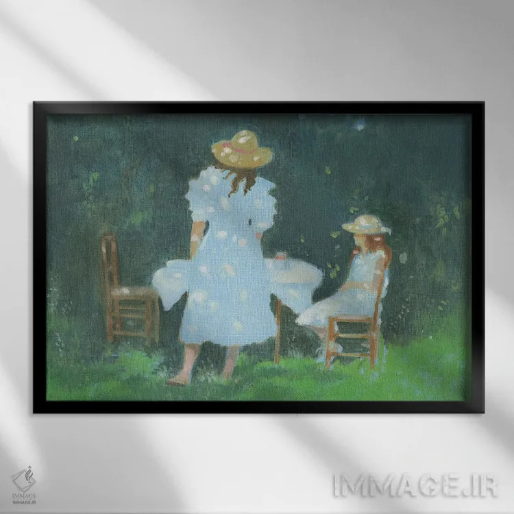 تابلو دکوراتیو خاطره وارن مه ۲۰۲۱ اثر ایان بک - نمای قابدار مشکی