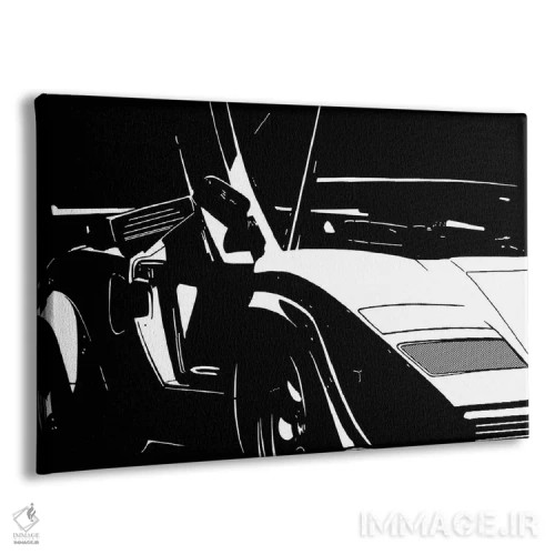 تابلو دکوراتیو سفید شیک و رترو اثر فایو بای فایو کالکتیو - نمای پرسپکتیو محصول