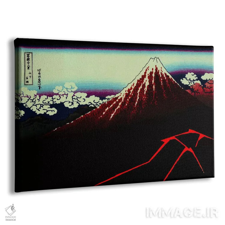 تابلو دکوراتیو صاعقه تیره زیر قله اثر فایو بای فایو کالکتیو - نمای پرسپکتیو محصول