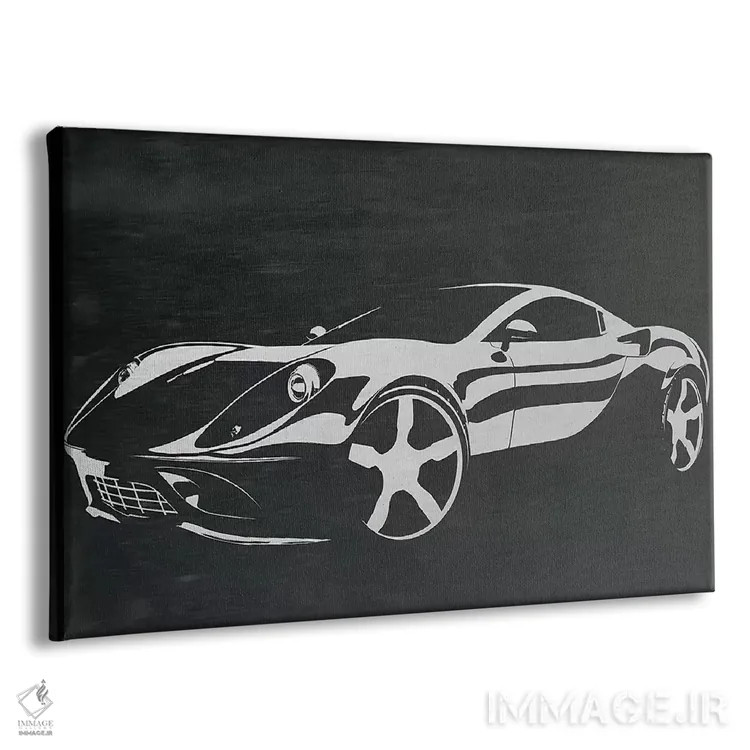 تابلو دکوراتیو رانندگی روی آلومینیوم برس خورده اثر فایو بای فایو کالکتیو - نمای پرسپکتیو محصول