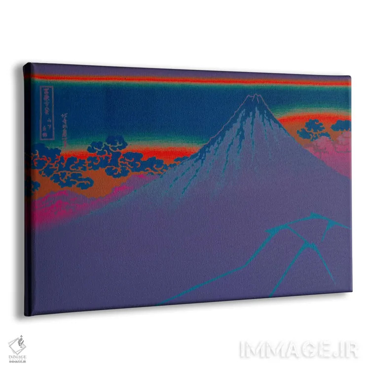 تابلو دکوراتیو صاعقه آبی زیر قله اثر فایو بای فایو کالکتیو - نمای پرسپکتیو محصول