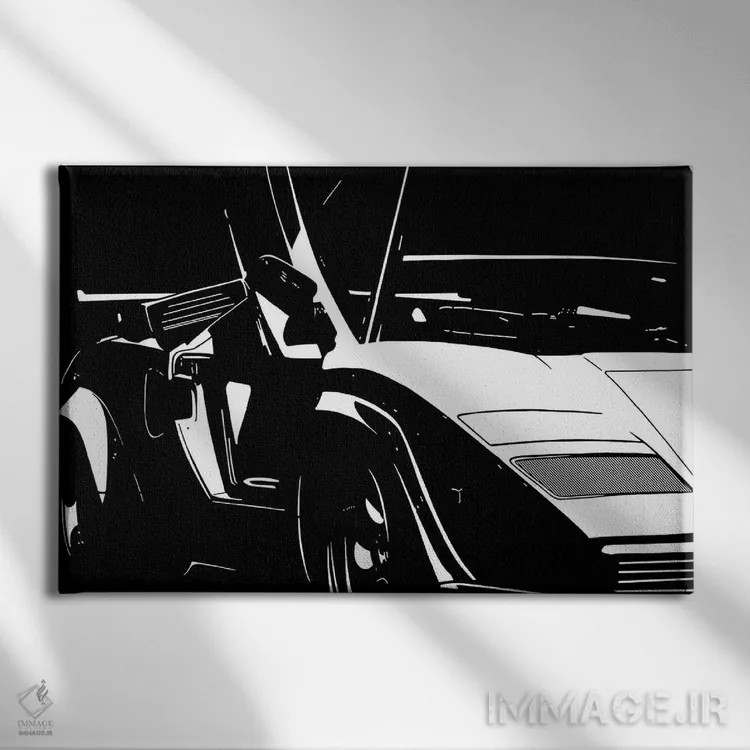 تابلو دکوراتیو سفید شیک و رترو اثر فایو بای فایو کالکتیو - نمای روبهرو روی دیوار