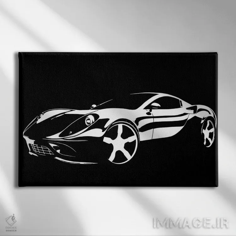 تابلو دکوراتیو حرکت سفید اثر فایو بای فایو کالکتیو - نمای روبهرو روی دیوار