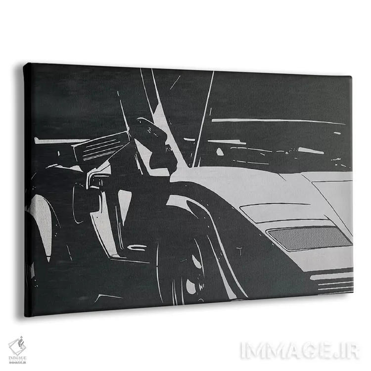 تابلو دکوراتیو آلومینیوم برس خورده شیک و رترو اثر فایو بای فایو کالکتیو - نمای پرسپکتیو محصول