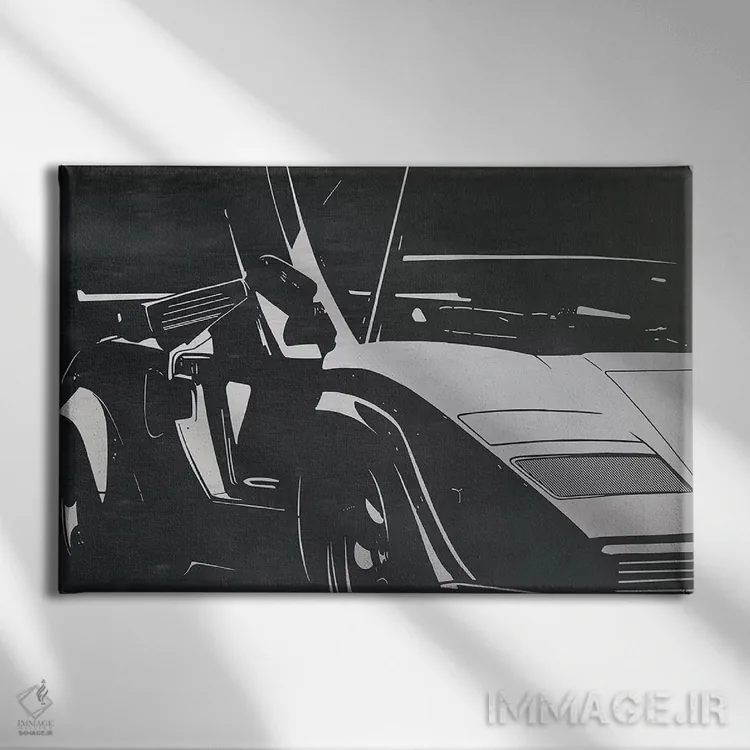 تابلو دکوراتیو آلومینیوم برس خورده شیک و رترو اثر فایو بای فایو کالکتیو - نمای روبهرو روی دیوار