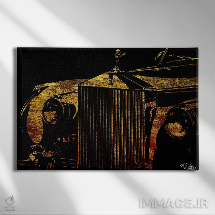 تابلو دکوراتیو طلای اصیل انگلستان اثر فایو بای فایو کالکتیو - نمای روبهرو روی دیوار