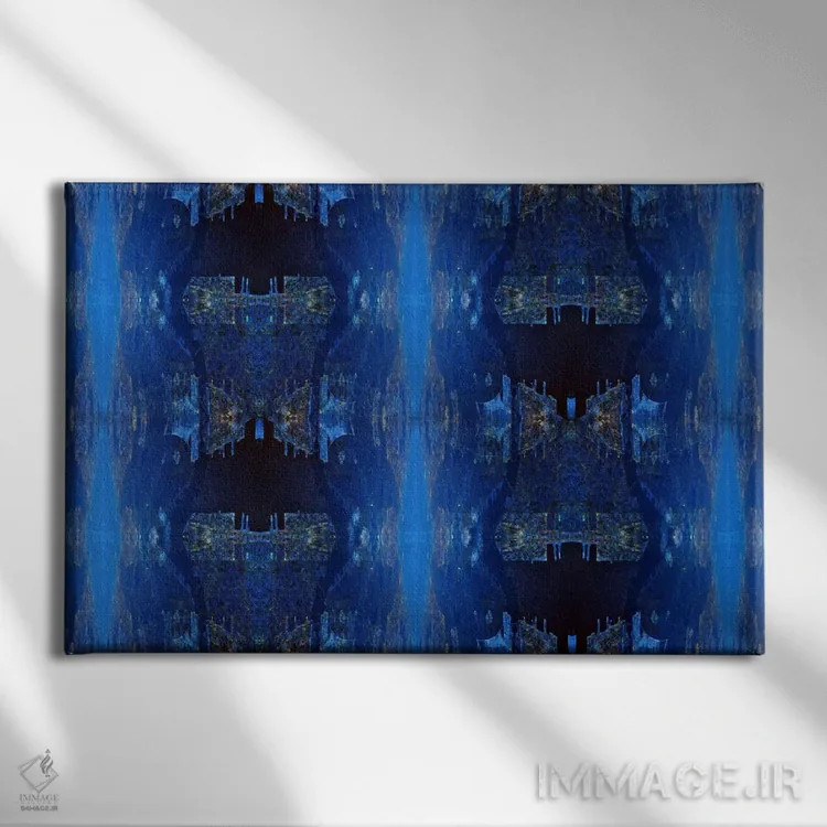 تابلو انتزاعی تصاویر آیینه ای اثر فایو بای فایو کالکتیو - نمای روبهرو روی دیوار