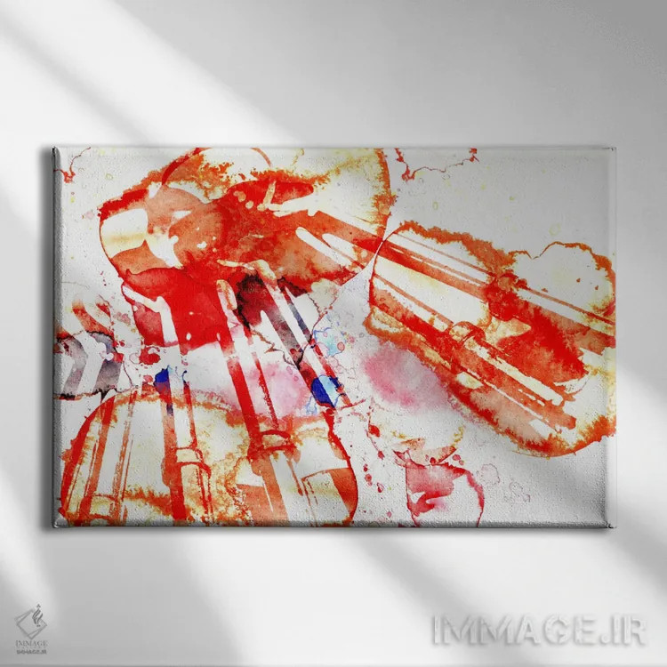 تابلو دکوراتیو نی انبان رنگ شده اثر فایو بای فایو کالکتیو - نمای روبهرو روی دیوار