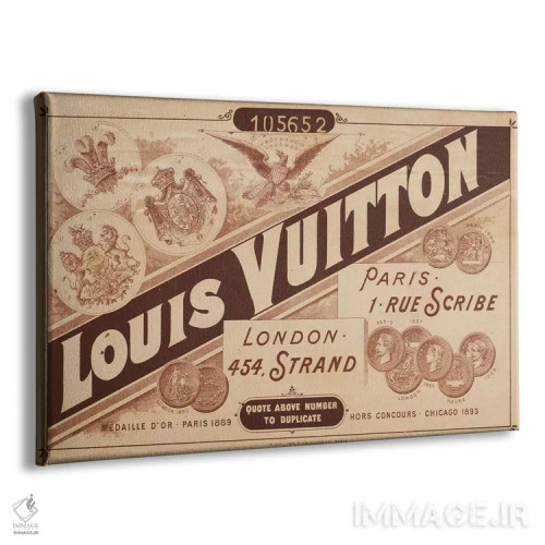 تابلو دکوراتیو تبلیغ قدیمی لویی ویتون ۲ اثر فایو بای فایو کالکتیو - نمای پرسپکتیو محصول