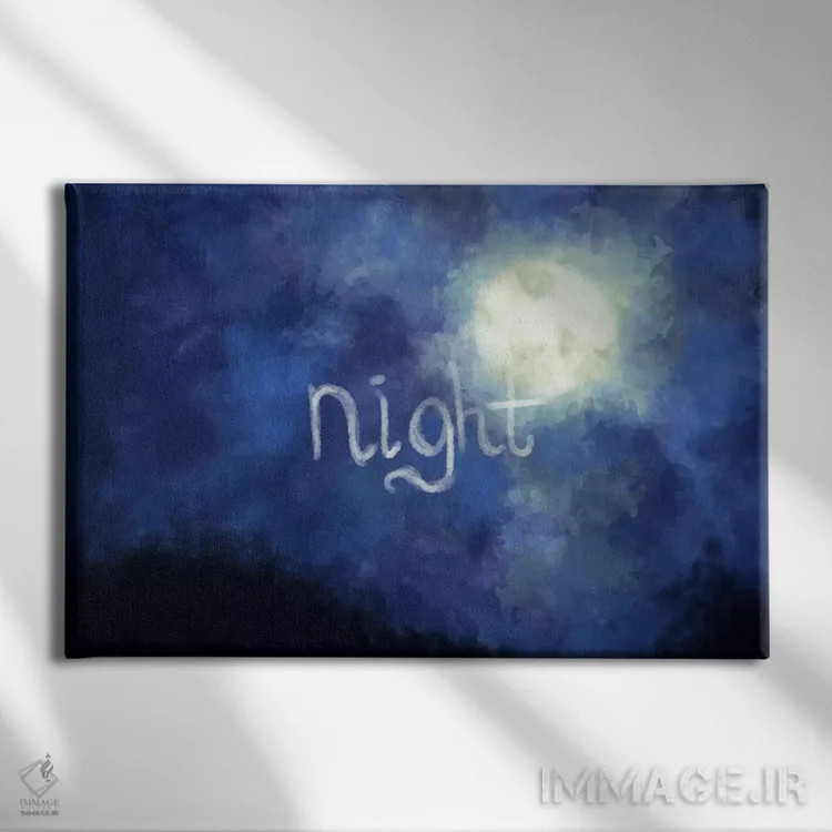 تابلو دکوراتیو آسمان شب اثر فایو بای فایو کالکتیو - نمای روبهرو روی دیوار