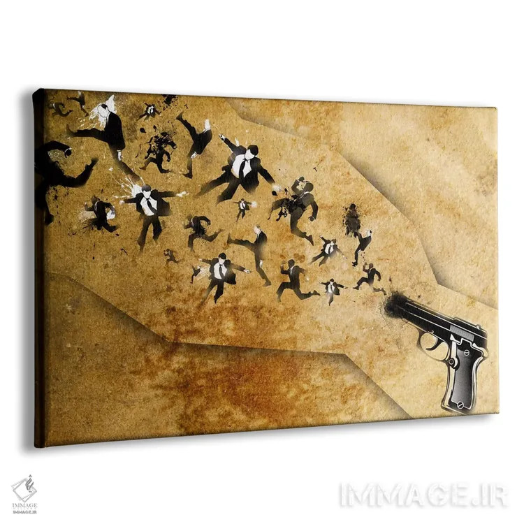 تابلو دکوراتیو پایان اسلحه اثر فایو بای فایو کالکتیو - نمای پرسپکتیو محصول