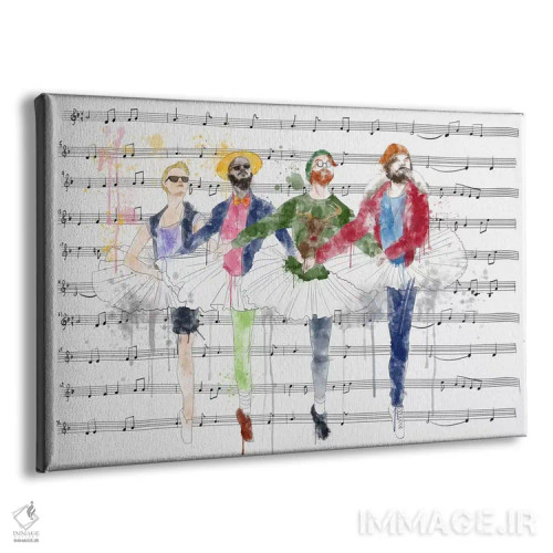 تابلو دکوراتیو با آهنگ خودم می رقصم اثر فایو بای فایو کالکتیو - نمای پرسپکتیو محصول