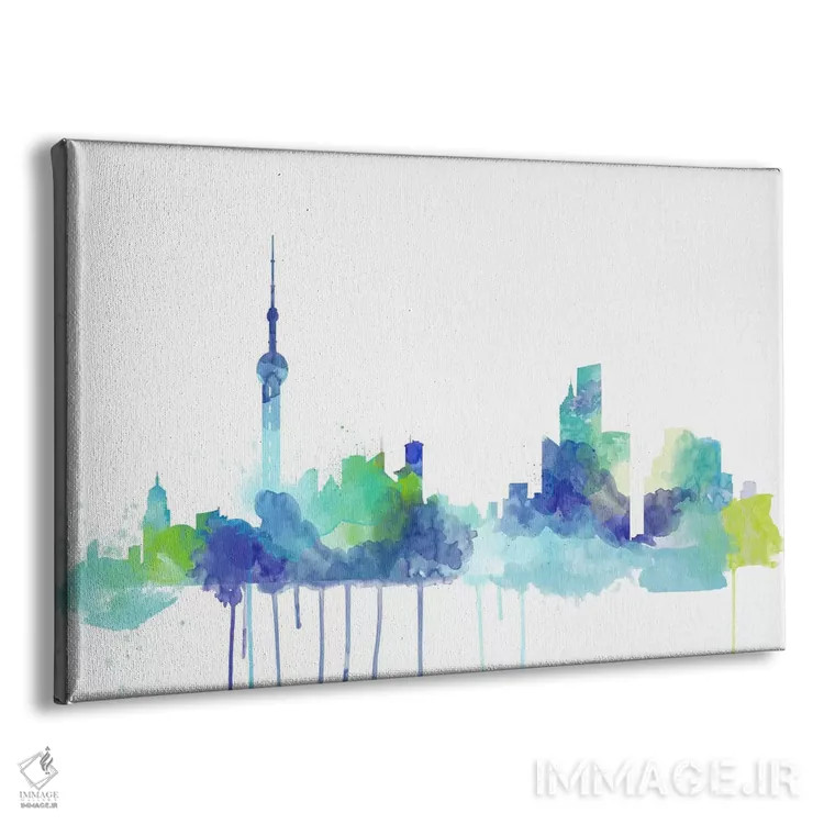تابلو دکوراتیو خط افق آبرنگی تورنتو اثر فایو بای فایو کالکتیو - نمای پرسپکتیو محصول