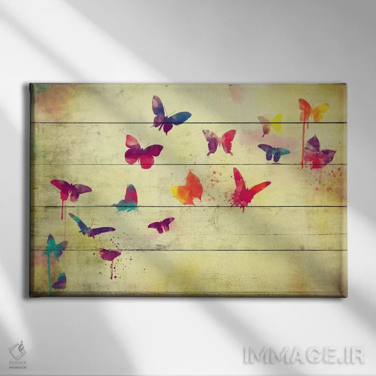 تابلو دکوراتیو بال بزن و برو اثر فایو بای فایو کالکتیو - نمای روبهرو روی دیوار
