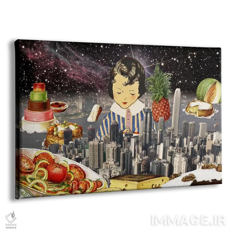 تابلو دکوراتیو شهر زیر ستارگان اثر فایو بای فایو کالکتیو - نمای پرسپکتیو محصول