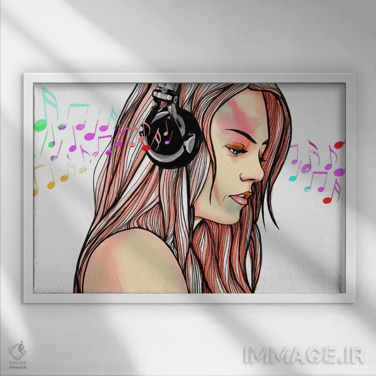 تابلو دکوراتیو در دنیای خودم اثر فایو بای فایو کالکتیو - نمای قابدار سفید