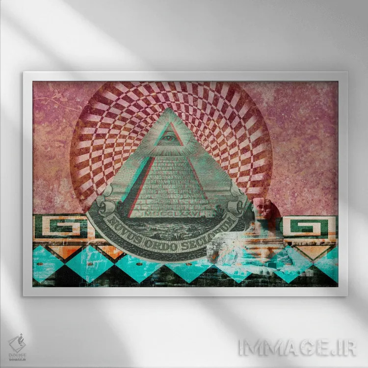 تابلو دکوراتیو برج درخشان اثر فایو بای فایو کالکتیو - نمای قابدار سفید