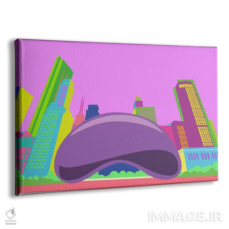 تابلو دکوراتیو پاپ آرت دانه لوبیا اثر فایو بای فایو کالکتیو - نمای پرسپکتیو محصول